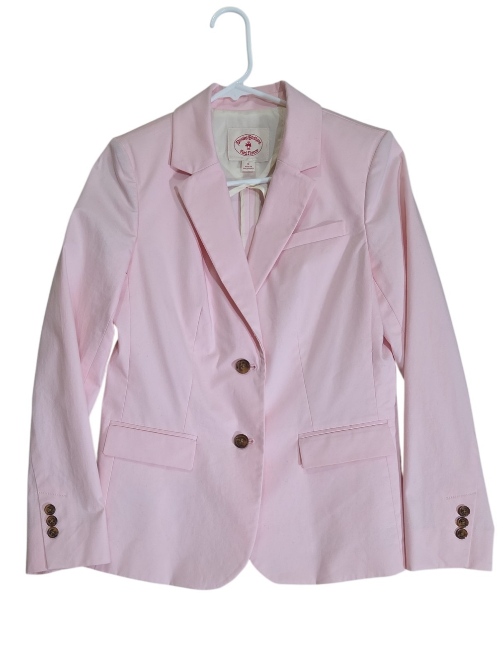 Brooks Brothers Red Fleece Women's Light Pink Tailored Blazer Size 6